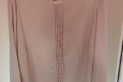 Himmelblau by Lola Paltinger beige long sleeve detailed blouse size UK22 EU50 Postage included