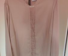 Himmelblau by Lola Paltinger beige long sleeve detailed blouse size UK22 EU50 Postage included