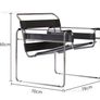 BRAND NEW Simple Dormitory Leather Living Room Chairs Nordic Stainless Steel Design Image 4