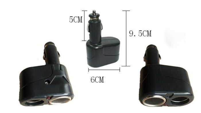 High Quality Cigarette Lighter Splitter Plug Dual Car Charger Car 12v Socket