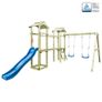 Playhouse with Ladder, Slide and Swings 252x432x218 cm Wood Image 7