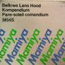 Mamiya M645 Bellows Lens Hood, Kompendium, Pare-soleil Comendium Image 10