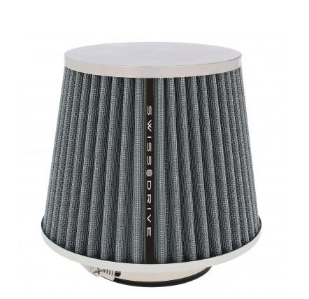 Universal Car Air Filter Includes 4 Adapters 60mm 65mm 70mm 77mm Gray Color