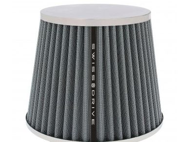 Universal Car Air Filter Includes 4 Adapters 60mm 65mm 70mm 77mm Gray Color