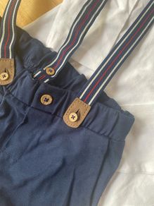 NameIT navy shorts, top and braces 92cm