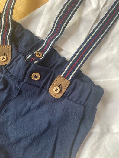 NameIT navy shorts, top and braces 92cm
