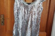 Armani exchange squin dress silver Size L / 14