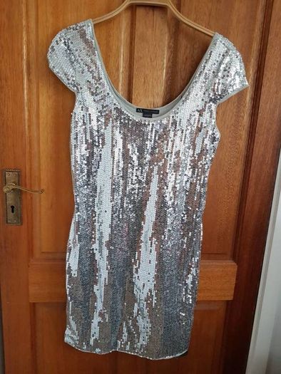 Armani exchange squin dress silver Size L / 14