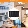6 Panel Large Folding Room Divider, 10FT Wide Portable Room Partition Wall Dividers, Indoor Outdoor Tall Privacy Screen for Bedroom Dining Room Office Restaurant Hospital, 120"x68", Black Image 5