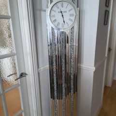 Freestanding Mirrored Glass Clock