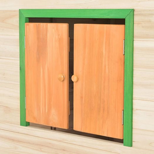 Kids Play House Fir Wood Green