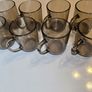 Set of 8 Black Glass Cups Image 2