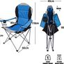 Camping Chair, Padded Camping Chairs for Adults with Armrests and Cup Holder, Heavy Duty Folding Chair Portable for Fishing Beach, Perfect for Caravan Trips, BBQs, Garden, Picnic, Travelling (FREE SHIPPING) Image 4