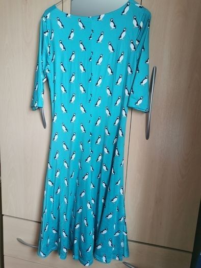 NEW - Lindy bop turquoise puffin dress UK 10-12