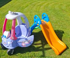 Trike bike and grow up slide