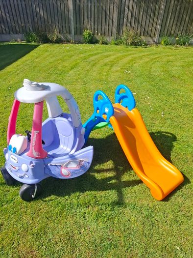 Trike bike and grow up slide