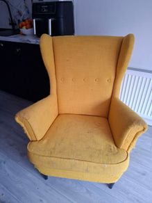 Strandmon wing chair ikea yellow