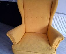 Strandmon wing chair ikea yellow