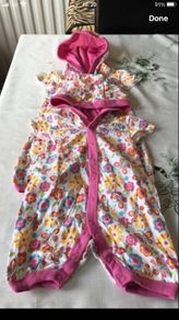 Girls set of two never worn romper suits 0/3 mths