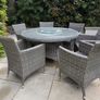 Grey Rattan Outdoor Dining Set Image 4