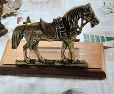 Vintage brass letter rack
