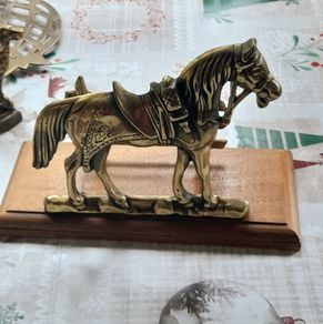 Vintage brass letter rack