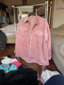 Dusky pink corduroy shirt size M