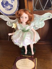 Collectible China Alberon Christmas Fairy Doll with stand in box
