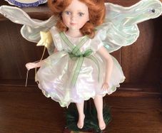 Collectible China Alberon Christmas Fairy Doll with stand in box