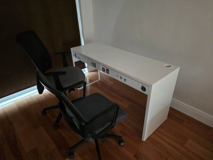 ikea table and 2 chairs