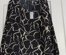 Black and cream top from Only, size 14, new with tag