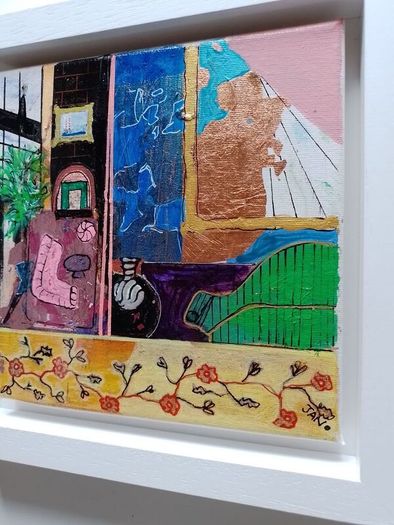 Original Abstract Painting Original INTERIORS art Interior Design Tow And Country Artwork GIFT Contemporary art Poolbeg Chimneys