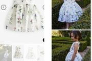 Ted baker designer girls dress flower girl cute floral wedding