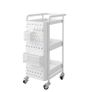 BRAND NEW 3 tier kitchen storage rack cart bathroom shelves, movable toilet storage rack Image 6