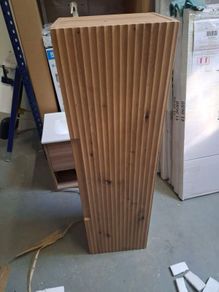 Visobath kyoto flutted tall unit -Costa oak