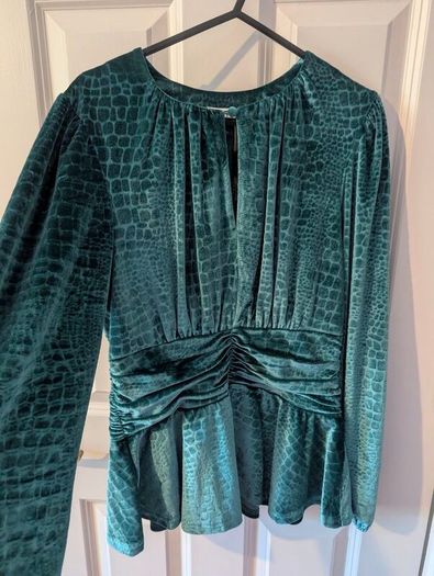 Green Velvet Top