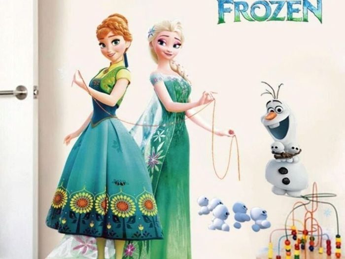 FROZEN Anna and Elsa Wall Stickers, Children's Room Decoration, Wall Decals, Home Decor