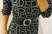 Dress  black &amp; cream