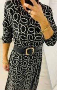 Dress  black & cream