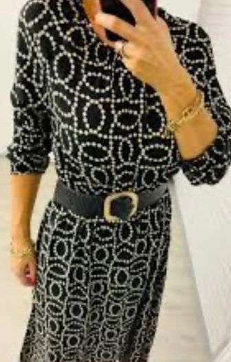 Dress  black & cream