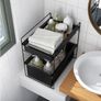 2 Tier Under Sink Large Sliding Cupboard Drawer Shelf(Large Size) Image 6