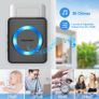 Wireless Doorbell, Waterproof Twin Wall Plug-in Cordless Door Chime Kit with 400m Range, 38 Chimes, 4-Level Volume & Blue Light, Best for Plug in Door Entry Bell Image 2