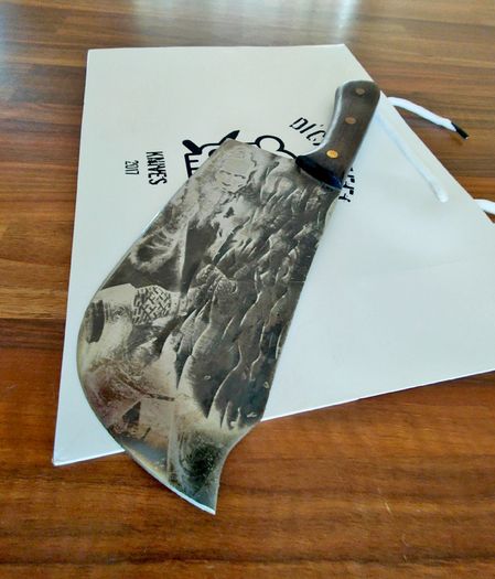 Forged for Legends  Cleaver Knife with Viking Art Engraving By Di'Casteel