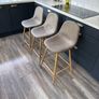 3 x SKLUM Glamm 65cm Counter Stools Taupe Grey / Natural Wood Image 7