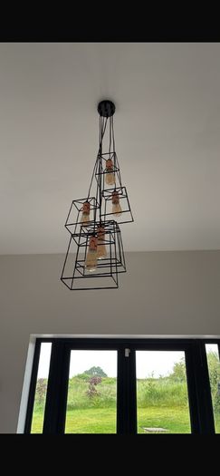 light fitting 5x cluster pendant