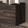 Floating TV Unit, Floating TV stand Cabinet, TV Units for Living Room 75 inch TVs, TV Stand Unit, TV Table, Media Wall Unit, TV Stands for Living room Entertainment Wall Unit (Black Oak) Image 6