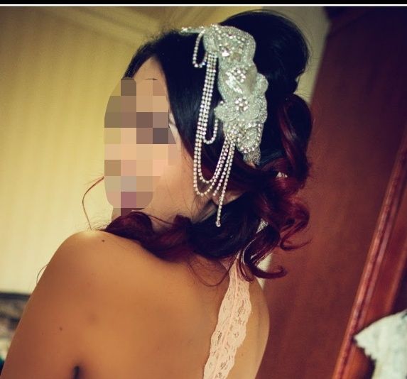 Stunning Vintage Bridal Headpiece Ivory Large