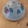 Stunning Large and Heavy Irish Studio  Pottery Hand-Potted and Hand-Painted Cheese Dome and Underplate By Ballydougan Pottery, Armagh, Northern Ireland, Apple Pattern, Excellent Condition Image 7