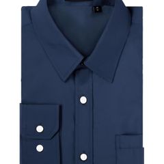 Brand New Men's Long Sleeve Business Shirt Regular Fit - Smoke Blue.  Size S.
