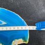 Large Blue Agate Slice Display Specimen with Clear Acrylic Stand 18cm Image 3